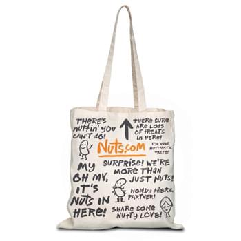 Full Bleed Natural Canvas Convention Tote Bag